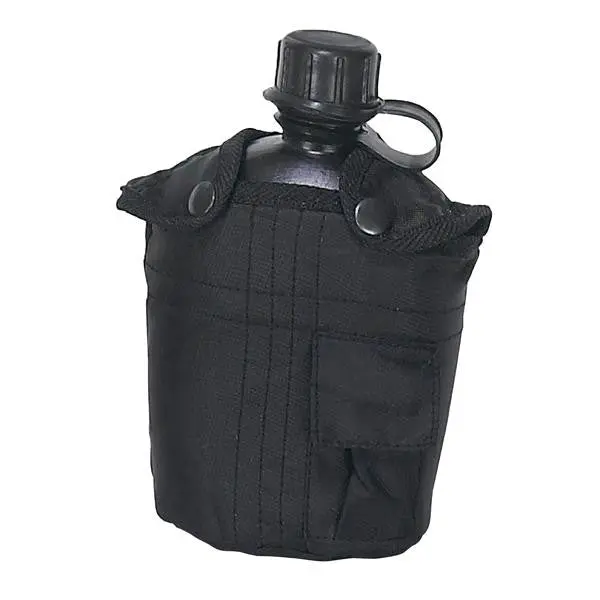 1-Quart Black Fabric-Wrapped Field Canteen