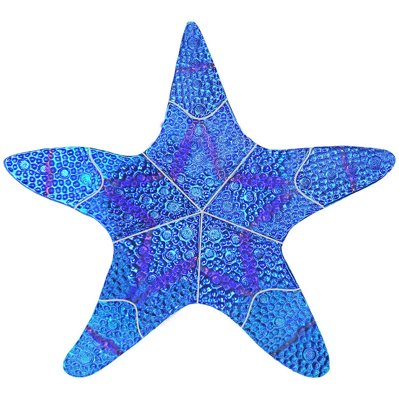 10-Inch Sapphire Starfish Pool Mosaic Accent