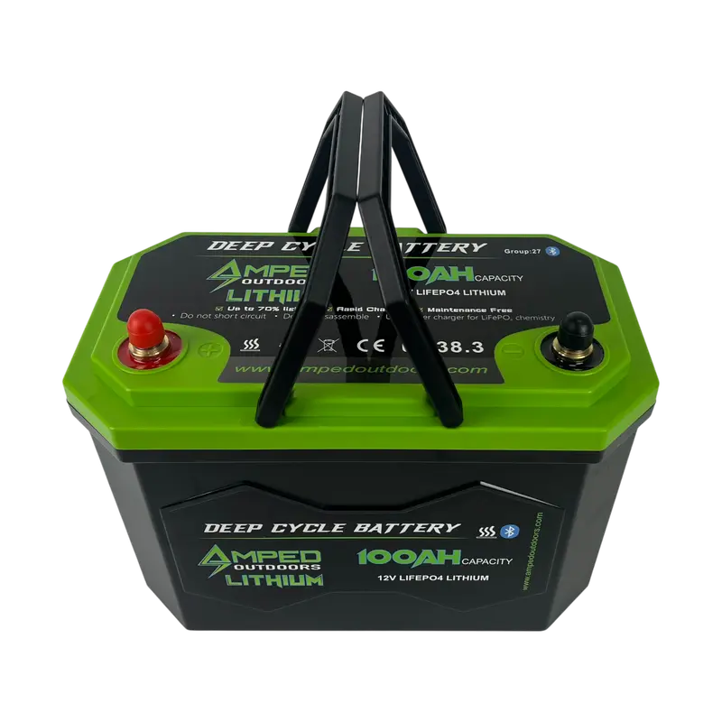 12.8V 100Ah Bluetooth-Enabled Heated LiFePO4 Deep-Cycle Battery – IP67 Rated
