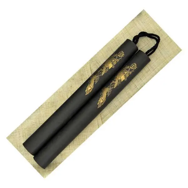 12-Inch Foam Nunchaku Trainer with Safety Cord – Black