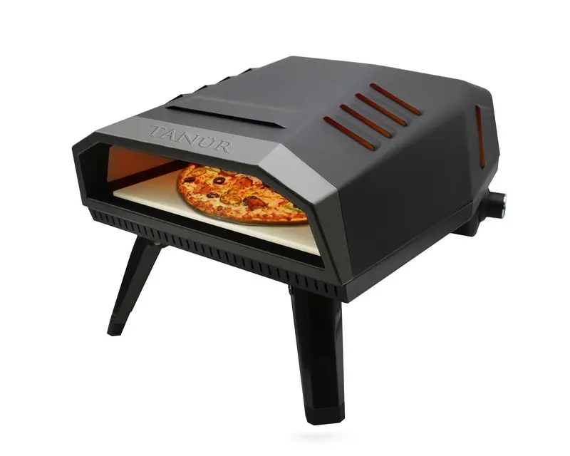 12″ Portable Propane Pizza Oven with Baking Stone – Flame King