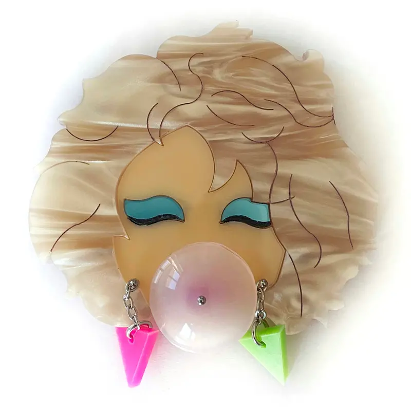 1980s-Inspired Girl Brooch