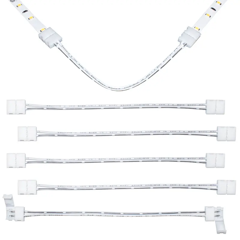 2-Pin Snap-On LED Strip Light Connector – Tape-to-Tape