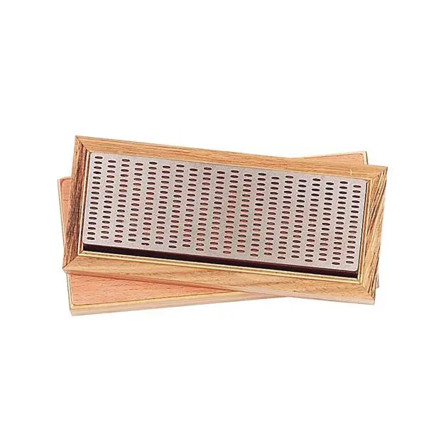 2″ × 6″ Mesh Diamond Sharpener Mounted in Durable Wood Storage Box