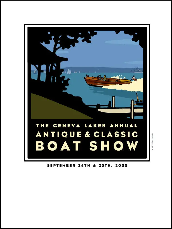 2005 Lake Geneva Antique & Classic Boat Show Premium Giclée Print