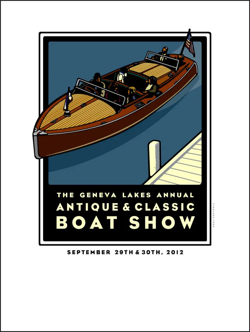 2012 Lake Geneva Antique & Classic Boat Show Offset Art Print