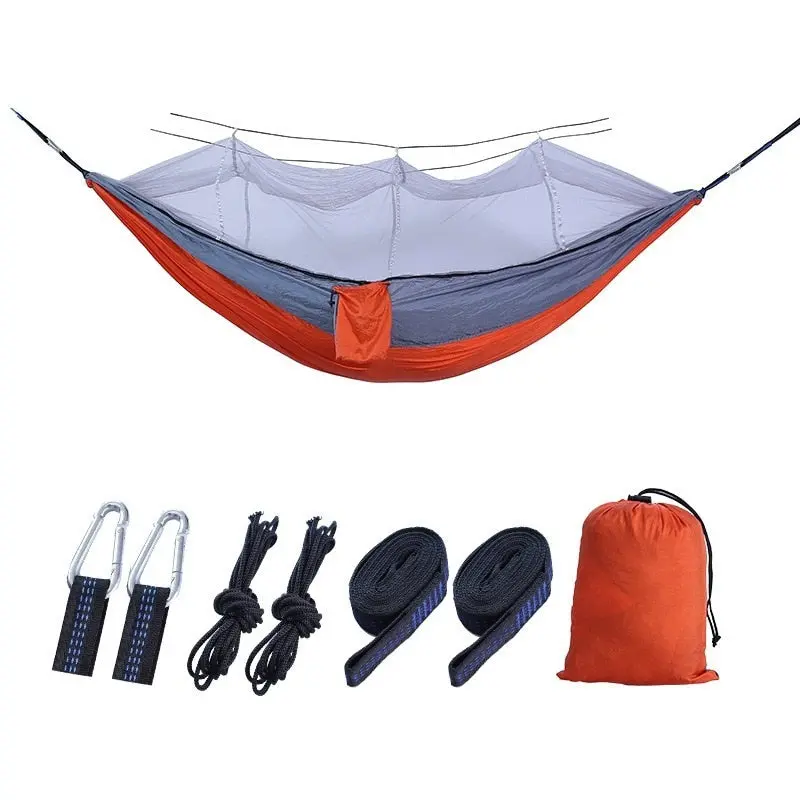 210T Nylon Anti-Mosquito Hammock – Lightweight, Tear-Resistant Outdoor Hanging Bed with Spliceable Design