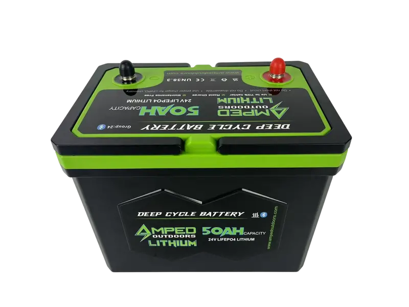 24V 50Ah Bluetooth-Enabled Heated LiFePO4 Trolling Motor Battery
