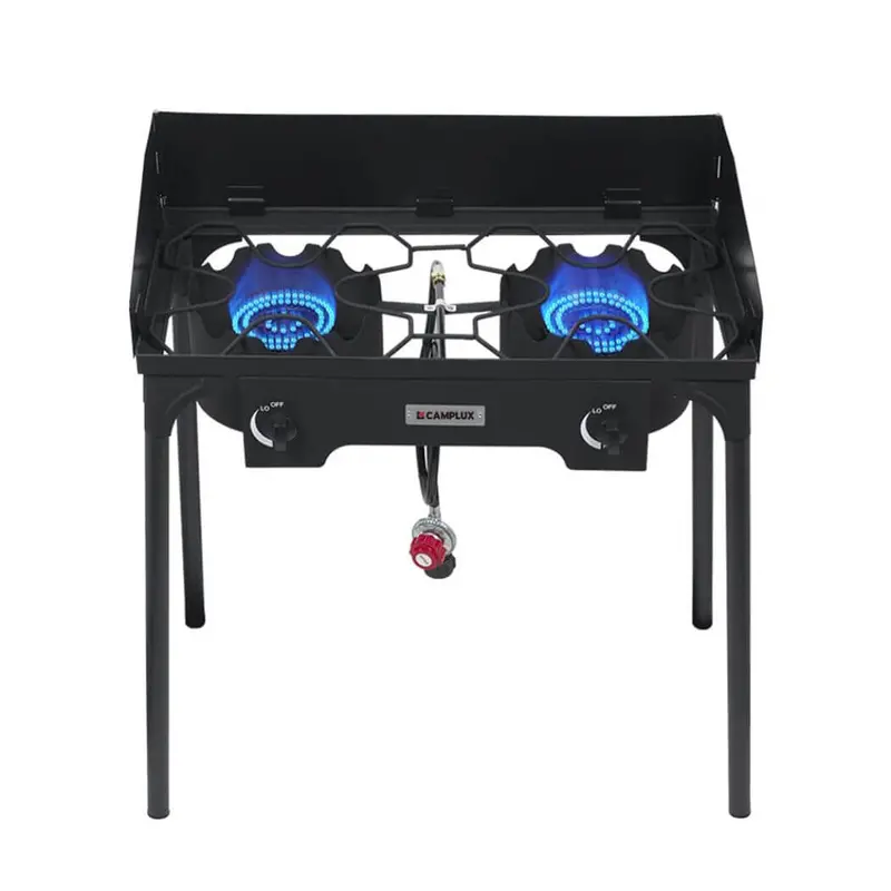 260,000 BTU Heavy-Duty Double-Propane Burner for Commercial-Grade Cooking