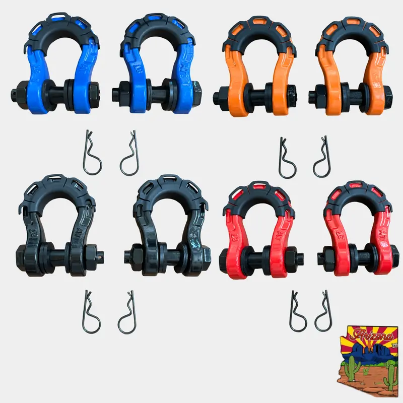 3/4-Inch Forged Steel D-Shackle Set – 8-Ton Capacity, Lifetime Warranty