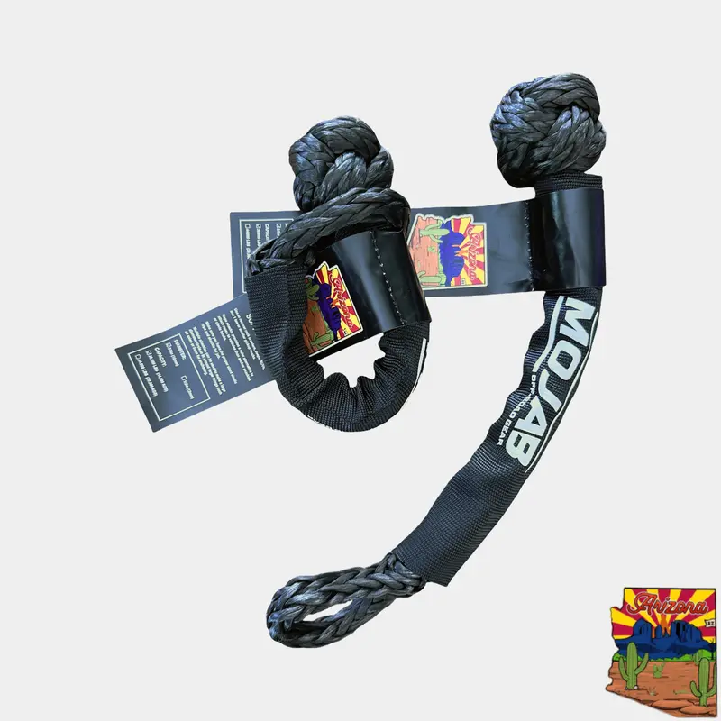 3/8-Inch Soft Shackles – 14-Inch Pair with Sleeves and Carry Bags, Lifetime Warranty