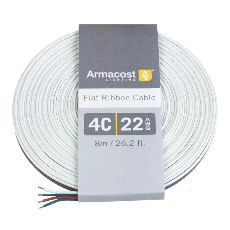 4-Conductor 22AWG Flat Ribbon Cable for LED Control Wiring