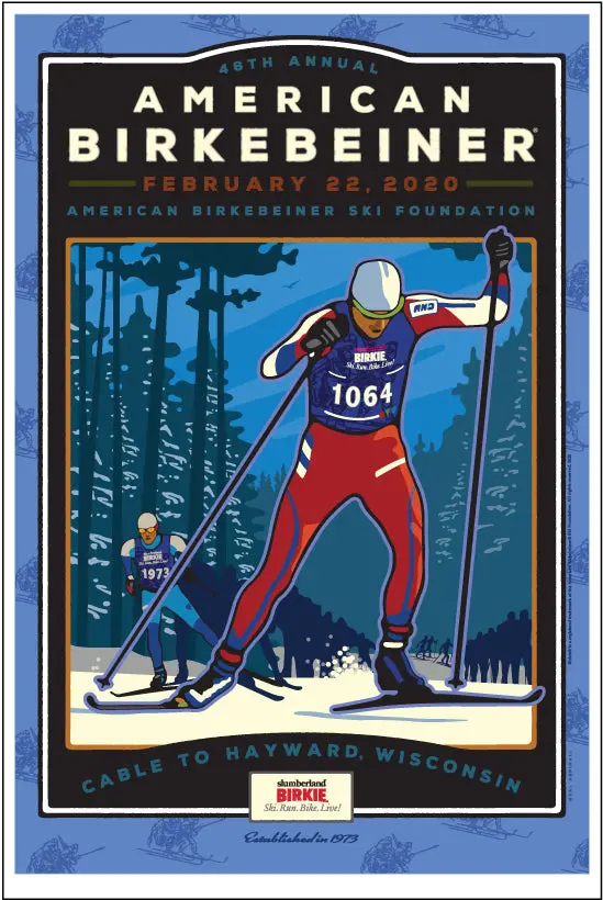 46th Annual American Birkebeiner 2020 Event Poster