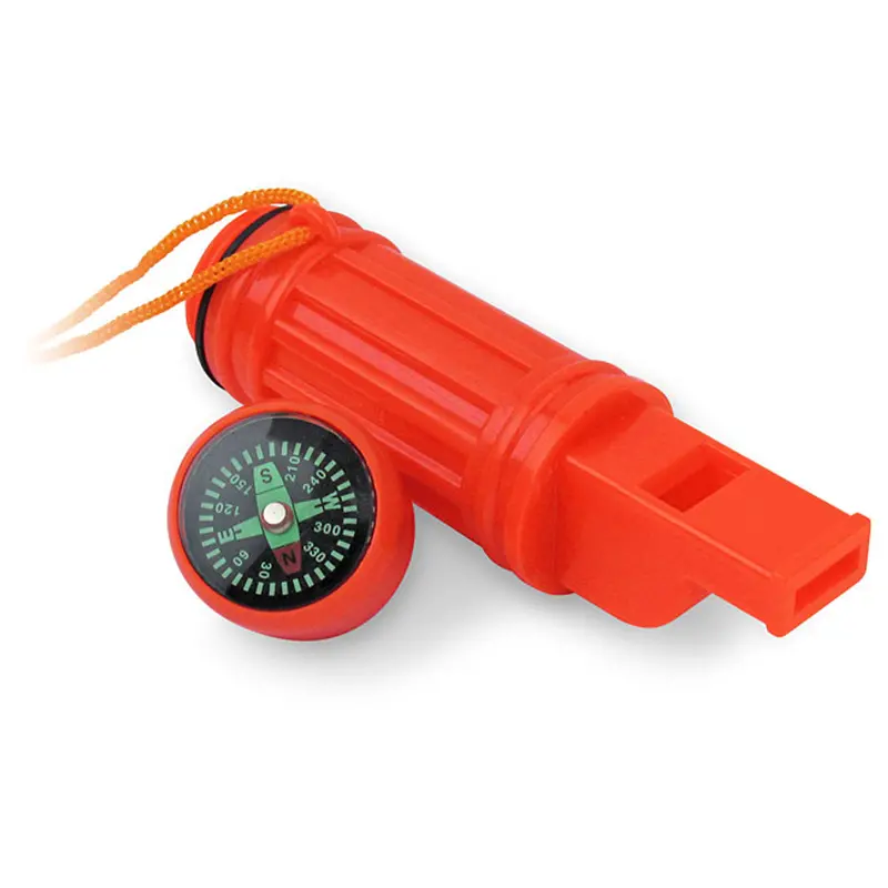 5-in-1 Emergency Whistle – Orange Safety Signaling Tool