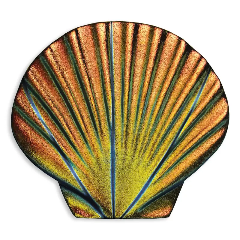 5-Inch Rainbow Seashell Pool Step Marker Tile