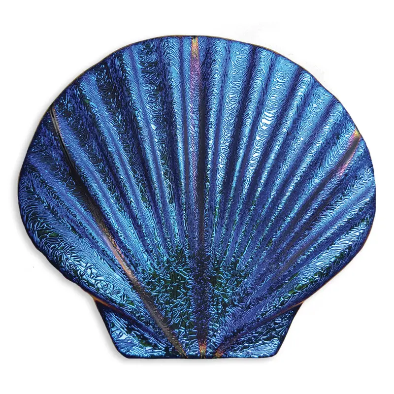 5-Inch Sapphire Seashell Pool Step Marker Tile