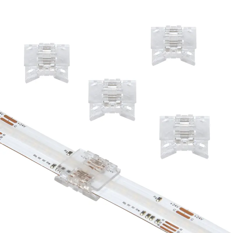 5-Pin COB RGB+W Splice Connectors for Reliable LED Strip Tape Integration