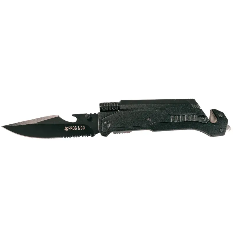 6-in-1 Tactical Folding Knife with Multiple Tools