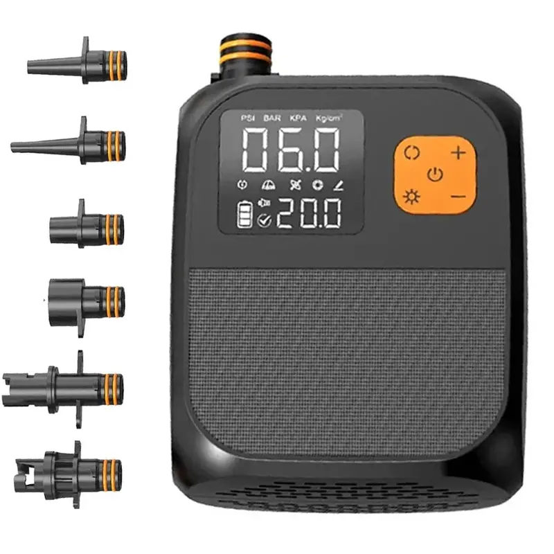 8000mAh Smart Touchscreen Inflator – Two-Stage 25 PSI Electric Pump for Stand-Up Paddleboards, Inflatable Kayaks & Sails