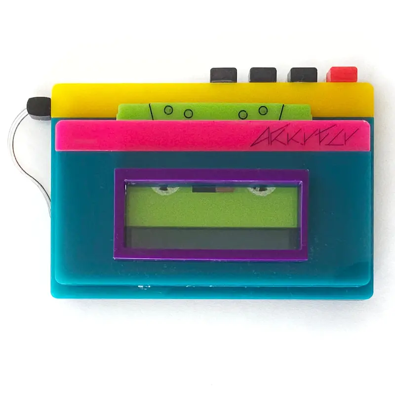 80s Mixtape Cassette Player Enamel Pin