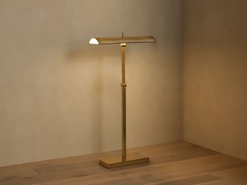 Abel Industrial-Style Metal Floor Lamp