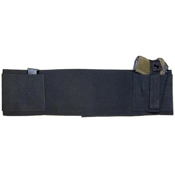 Adjustable Concealed Carry Belly Band – Black, Fits Waist Sizes 28–34 Inches