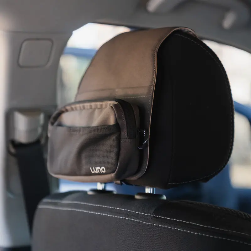 Adjustable Headrest Organizer for Car Interiors