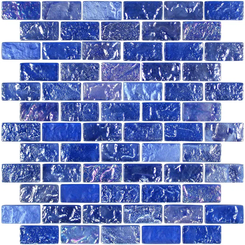 Adriatic Seas 1×2 Inch Iridescent Glass Pool Tile