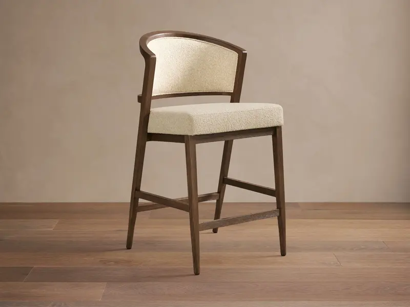 Aimee Padded Back Armless Counter Stool