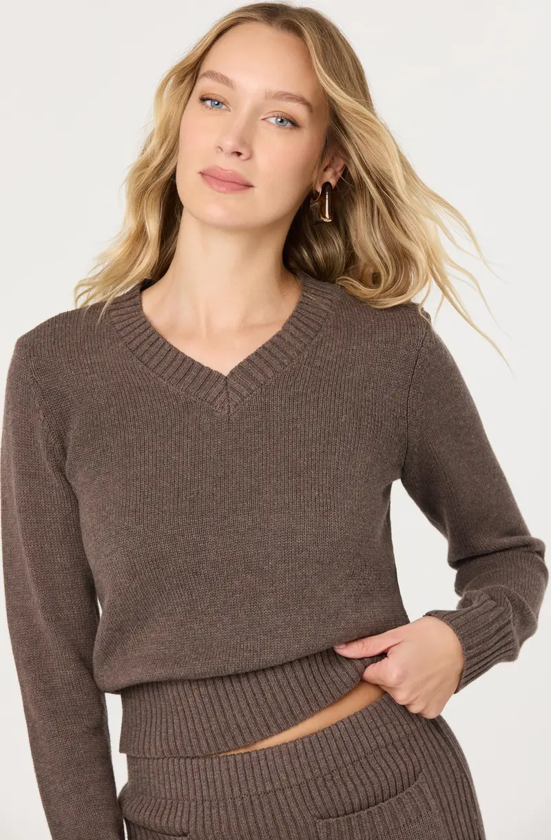 Albie Lightweight V-Neck Knit Sweater