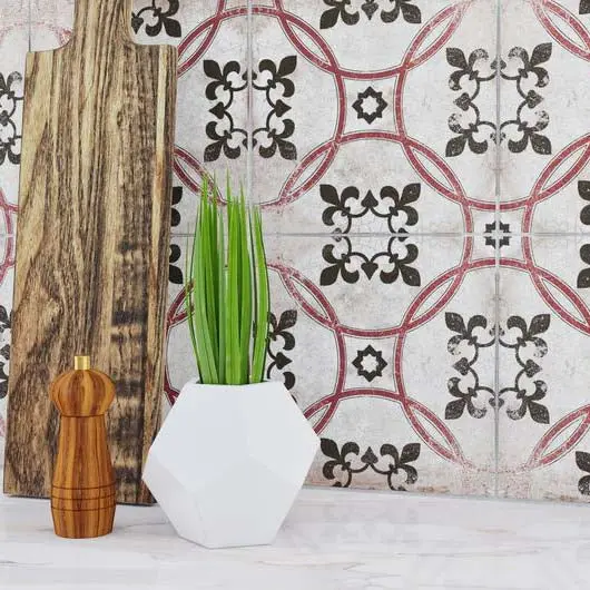 Alhambra 9×9 Inch Geometric Porcelain Tile