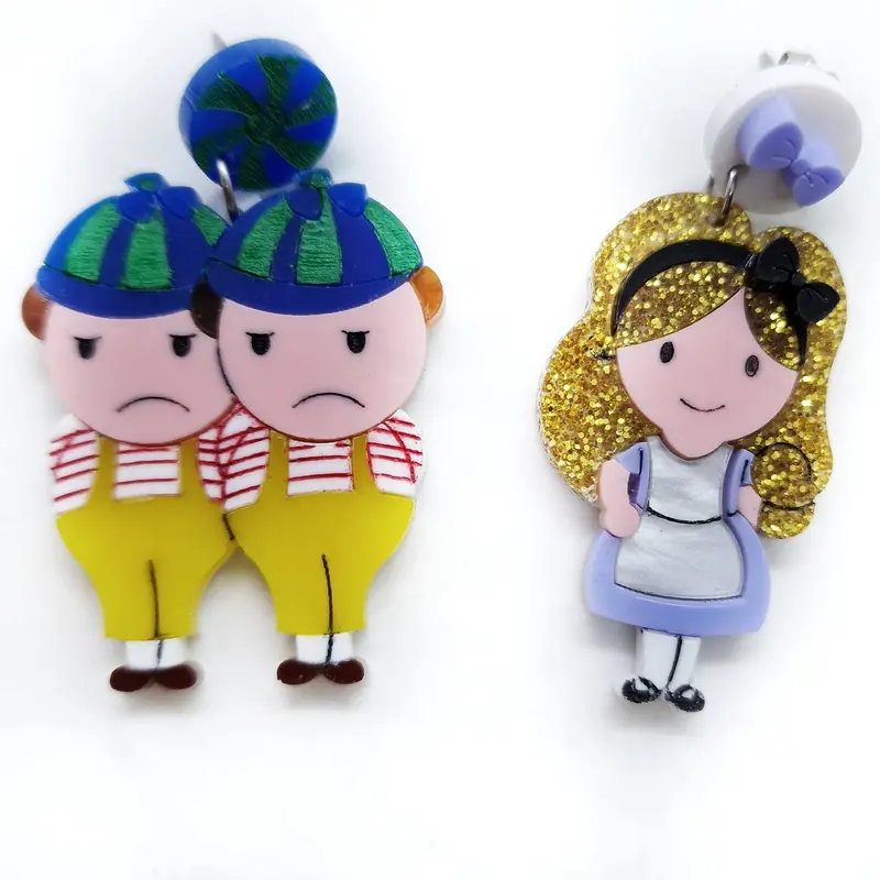 Alice and Pincopanco in Wonderland Earrings