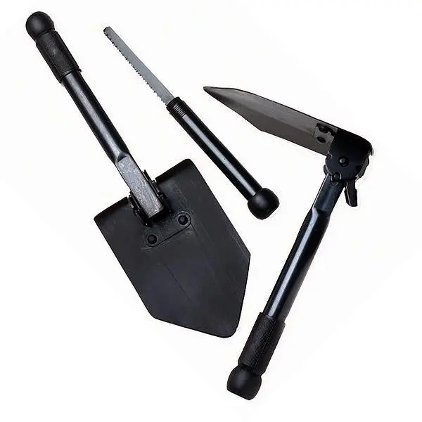 All-in-One Folding Survival Shovel with Integrated Saw Function