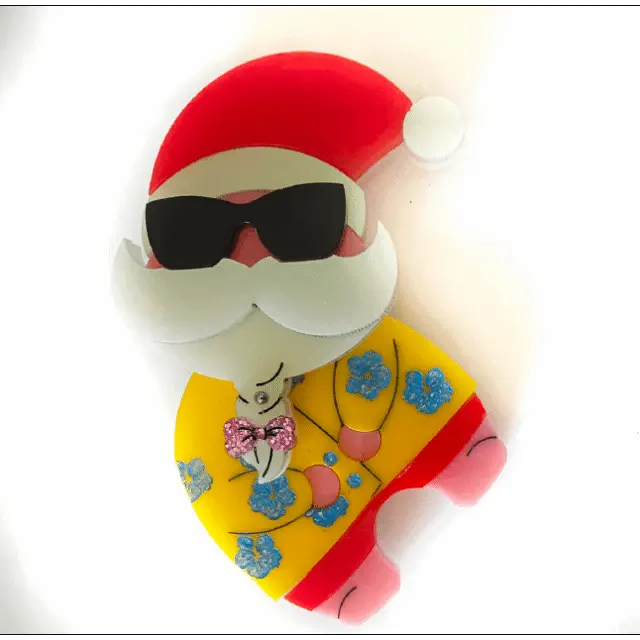 Aloha Santa Brooch