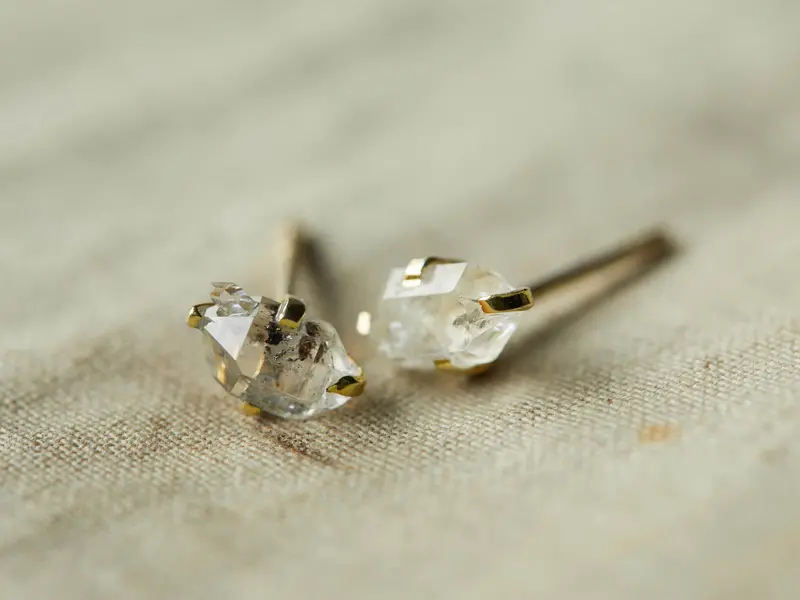 Alvita Brilliant Cut Diamond Stud Earrings – 14K White Gold Setting