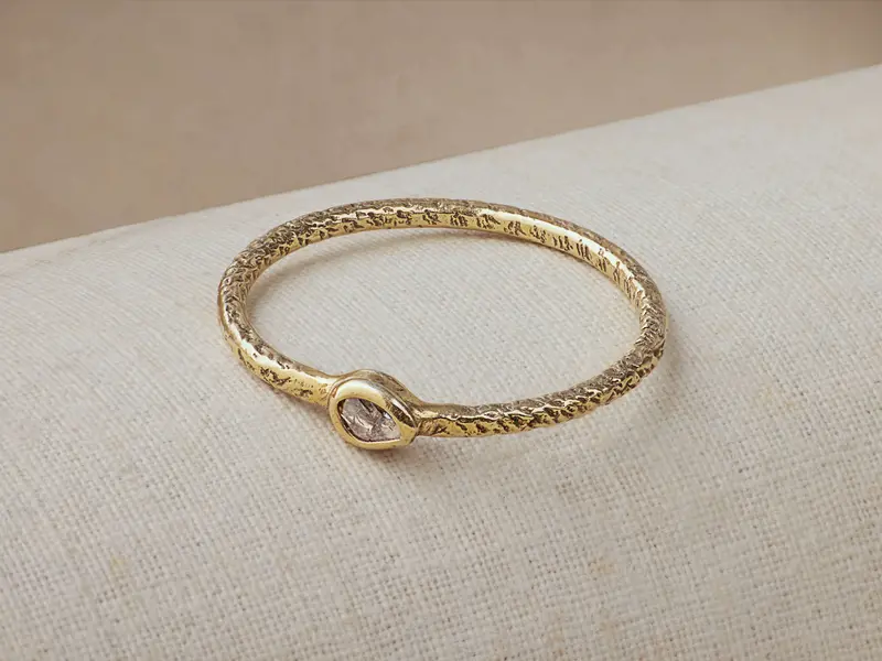 Alvita Solitaire Band Ring – Slim Smooth Finish