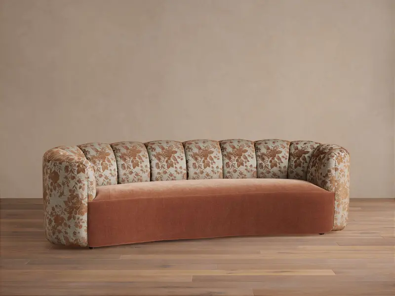 Amira Cinnamon-Tone Upholstered Sofa