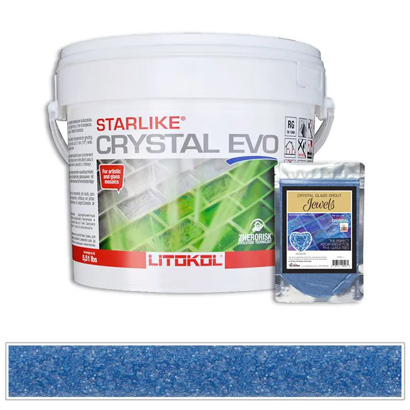 Angelite Starlike Crystal Evo Glass Tile Grout – 5.5 lb Container