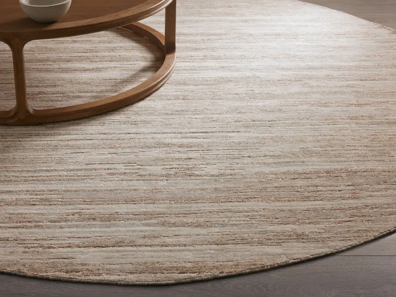 Anson Hand-Knotted Round Area Rug – Organic Shape Wool Design