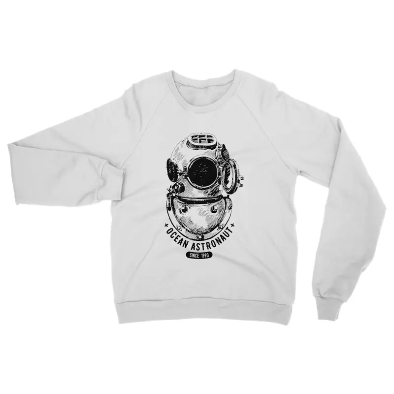 AQUA B&W Ocean Astronaut Heavy Blend Sweatshirt