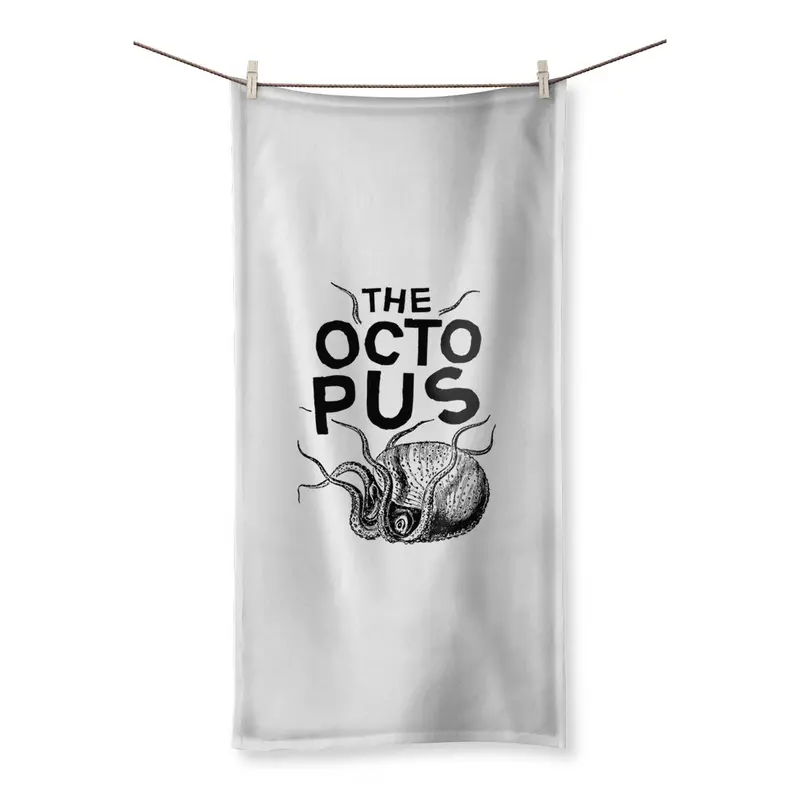 AQUA B&W Octopus Beach Towel
