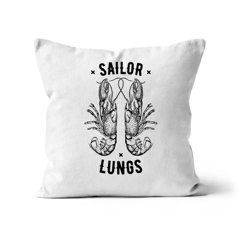 AQUA B&W Sailing Lungs Decorative Cushion