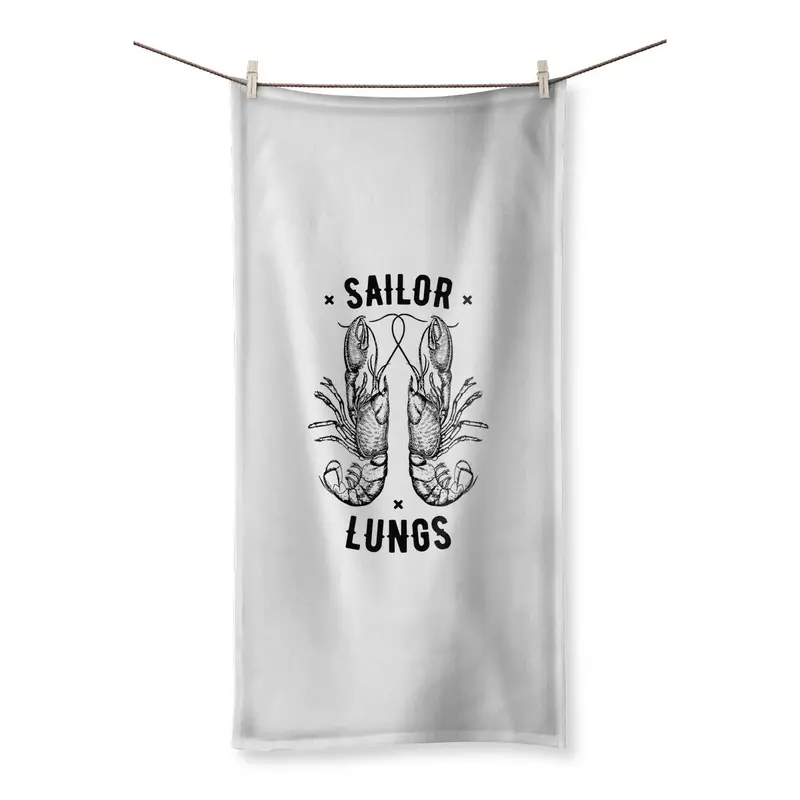 AQUA B&W Sailing Lungs Oversized Beach Towel