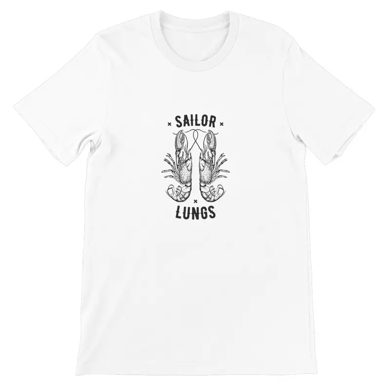 AQUA B&W Sailing Lungs Unisex Jersey T-Shirt