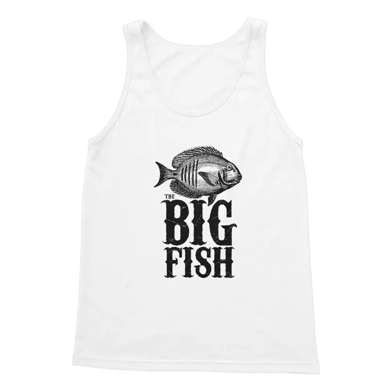AQUA B&W Tank Top – Big Fish Softstyle Sleeveless Top