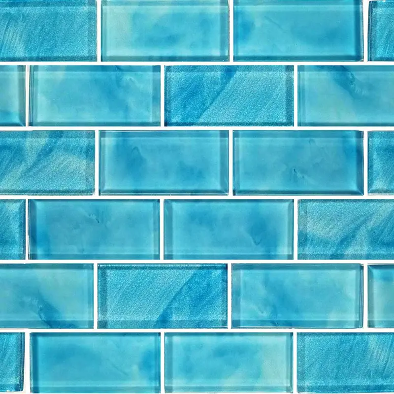 Aqua Haze 2×4 Glass Tile