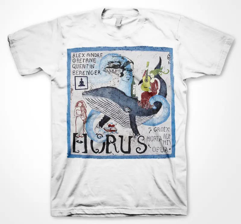 AQUA HMP Horus Illustrated T-Shirt – Bold, Minimalist Cotton Tee