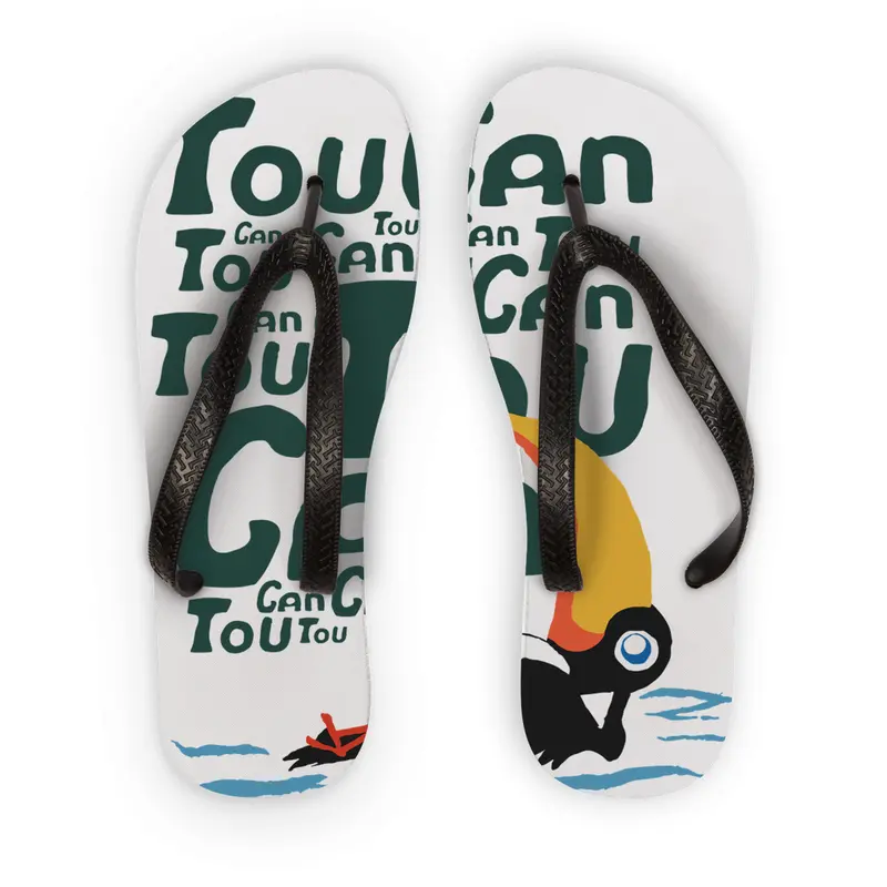 AQUA HMP2 Flip Flops – Vibrant Toucan Print Sandals