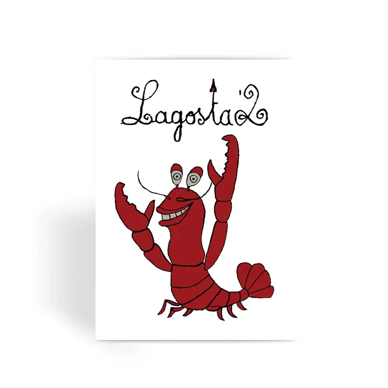 AQUA HMP2 Lagosta Greeting Card – Hand-Designed Ocean-Inspired Stationery
