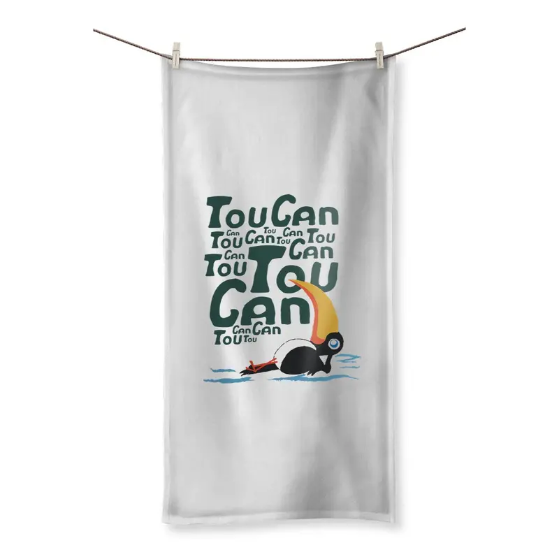 AQUA HMP2 Oversized Beach Towel – Toucan Motif